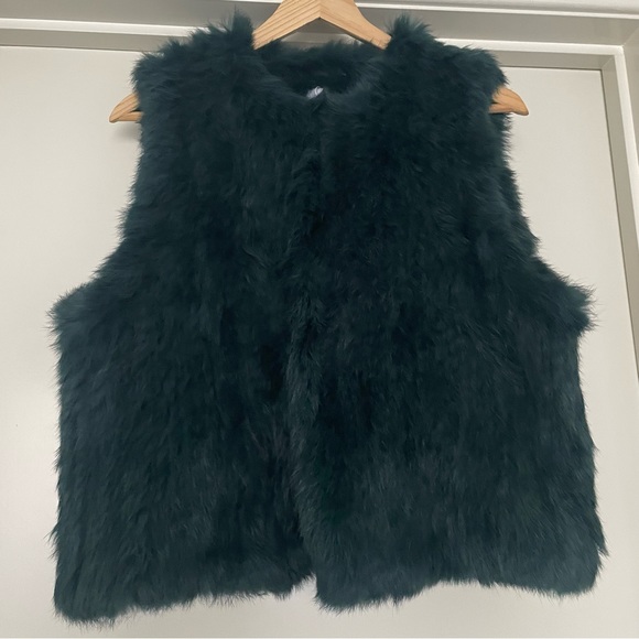 Ethical Lady Luxe Fur Vest 🖤NWT🖤Green - Picture 5 of 16